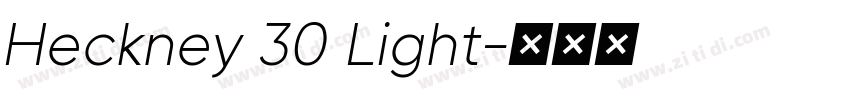 Heckney 30 Light字体转换
